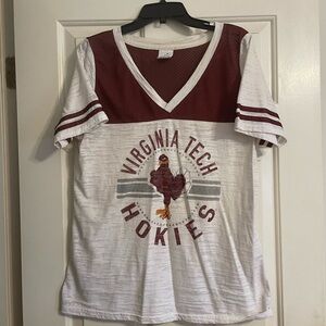 Virginia Tech Hokies Women's Short Sleeve Tee - White and Maroon